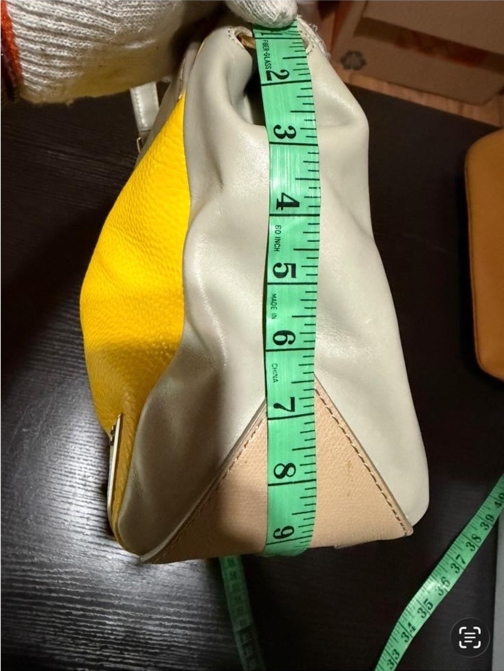 Marc Jacobs Yellow and Cream Leather Top-Handle Satchel - Picture 11 of 12